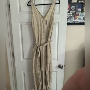 Beige jump suit - new with tags!